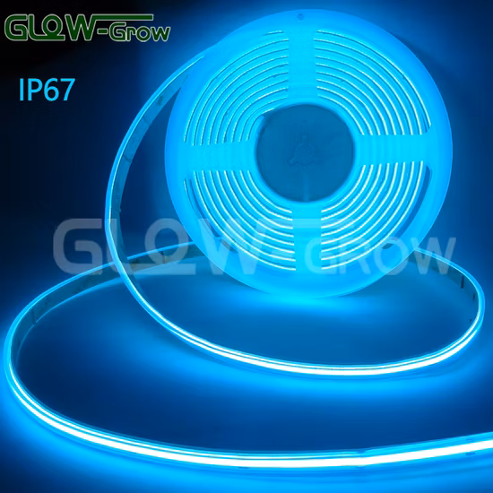 Faixa de luz LED COB de silicone à prova d'água IP67 branco quente com UL CE RoHS para decoração comercial