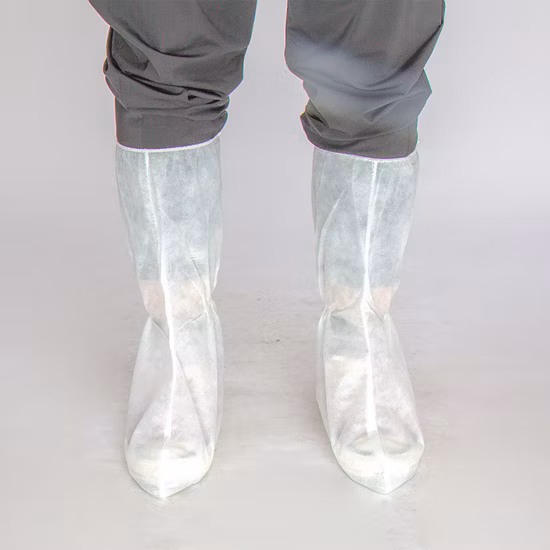 OEM/ODM Descartável CPE PP SMS Polipropileno Microporoso Plástico Não Tecido Impermeável Antiderrapante Antiderrapante Impressão/Indústria/Sala Limpa/Laboratório Impermeável Boot Shoe Cover