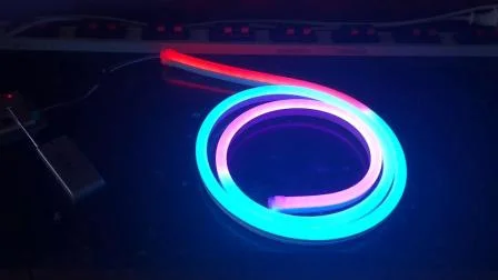 LED Neon Flex IP65 Decoração de Natal Iluminação Externa Anti UV Fita RGB Tubo de LED Corrente Tira Neon Corda Flex Strip Light