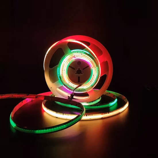 Flexível COB RGB Smart Dream Color Magic Digital 5V Faixa de LED endereçável de alta densidade sem ponto 480LEDs/M Sk6812 Faixa de luzes
