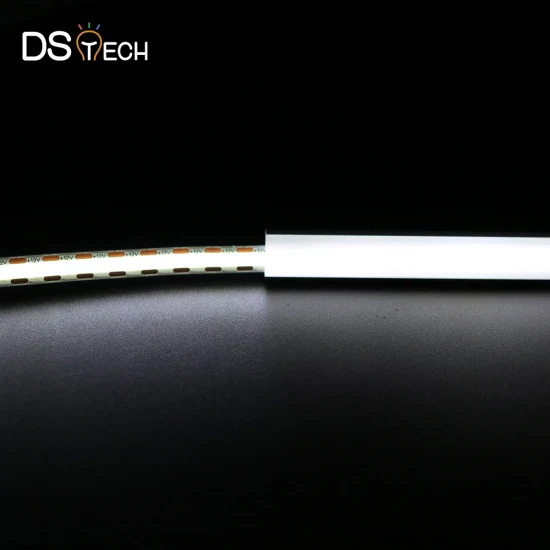 Sem ponto em perfil de alumínio LED Linear Light 9W 12W 480chips/M de alta densidade COB LED Strip Light LED Flexível Strip Light